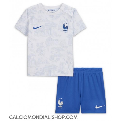 Maglie da calcio Francia Seconda Maglia Bambino Mondiali 2022 Manica Corta (+ Pantaloni corti)